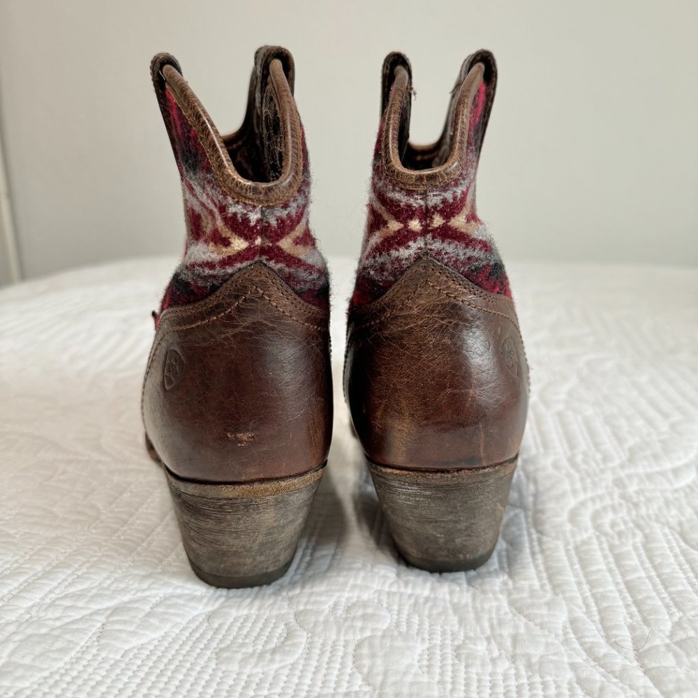 Ariat X Pendleton Meadow Wool Leather Cowgirl Wes… - image 3